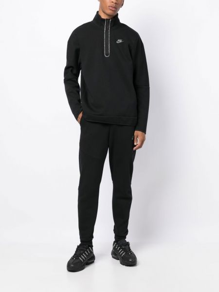 Flīsa jaka ar rāvējslēdzēju Nike melns