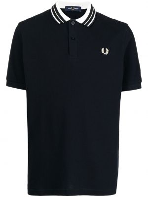 Brodert poloskjorte Fred Perry blå