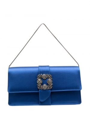 Чанта тип „портмоне“ с катарама Manolo Blahnik синьо