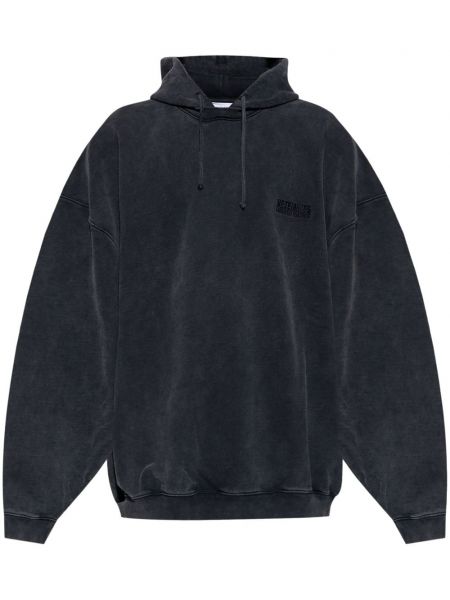 Işlemeli hoodie Vetements siyah