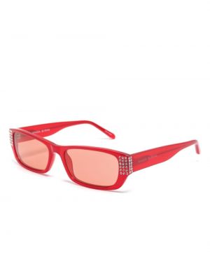 Okulary przeciwsłoneczne z kryształkami Magda Butrym czerwone