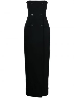 Vlnené koktejlkové šaty Stella Mccartney čierna