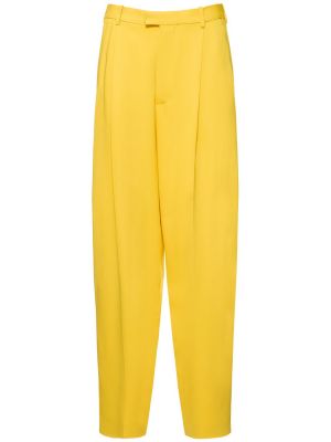 Плисирани панталон Marni жълто