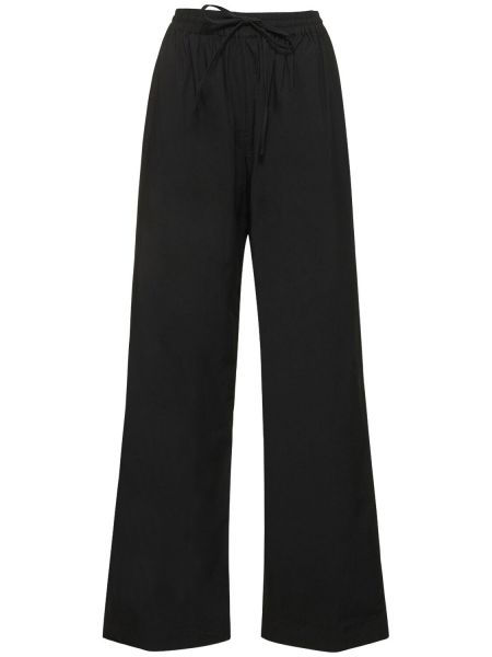 Relaxed памучни панталон Matteau черно