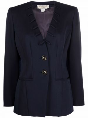Spitzen schnür blazer mit v-ausschnitt Beatrice Di Borbone Vintage blau