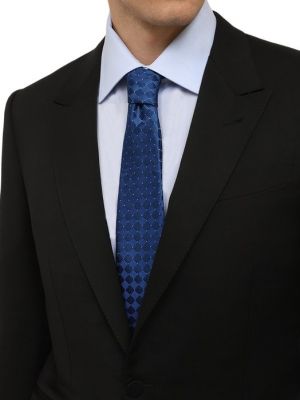 Шелковый галстук Lanvin синий