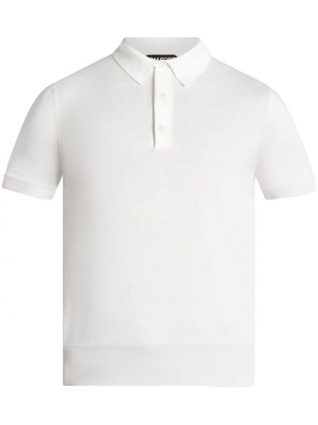 Памучна поло тениска Tom Ford бяло