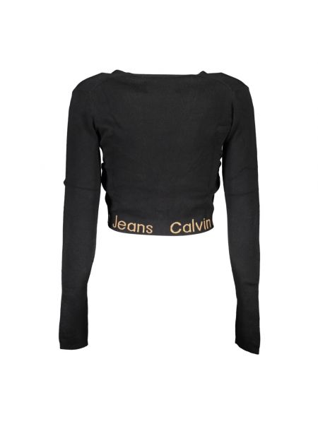 Cárdigan con botones con escote v lyocell Calvin Klein negro