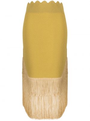 Midi φούστα Victoria Beckham κίτρινο