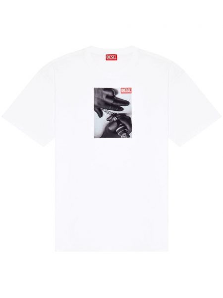 T-shirt mit print Diesel weiß