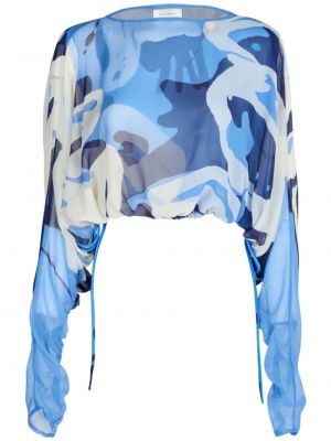 Μπλούζα με σχέδιο Silvia Tcherassi μπλε