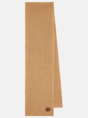 Bufanda de lana de cachemir con estampado de cachemira Gucci beige