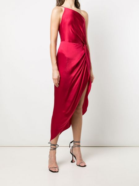 Jedwabna sukienka koktajlowa Michelle Mason czerwona