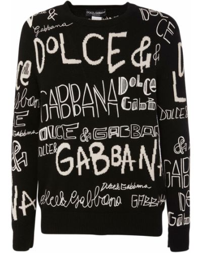 Puloverel de lână Dolce & Gabbana negru