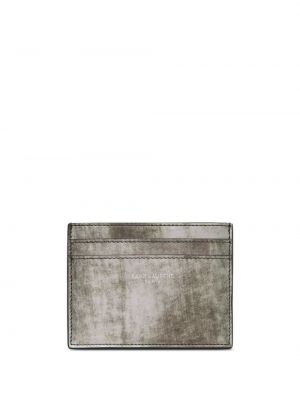 Usnjena denarnica s potiskom z abstraktnimi vzorci Saint Laurent