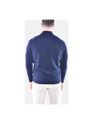Jersey cuello alto de lana con cremallera de tela jersey Paul & Shark azul