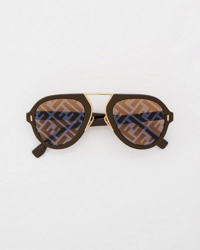 Солнцезащитные очки Fendi, коричневые