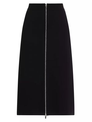 Трикотажная длинная юбка на молнии Alc черная