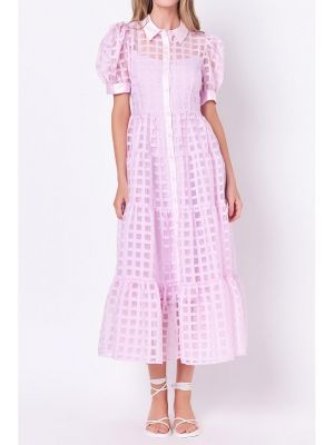 Длинное платье English Factory фиолетовое