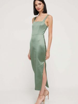 Sukienka midi dopasowana Abercrombie & Fitch zielona