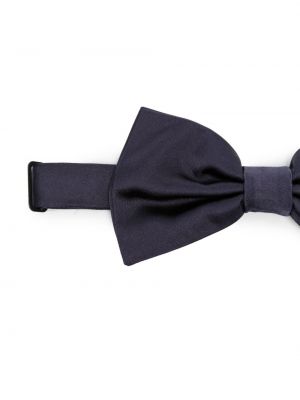 Jedwabny krawat z kokardką Dolce And Gabbana niebieski