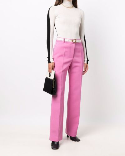Pantalones rectos Victoria Beckham rosa