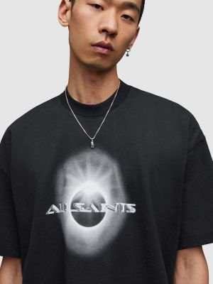 Tricou din bumbac Allsaints negru