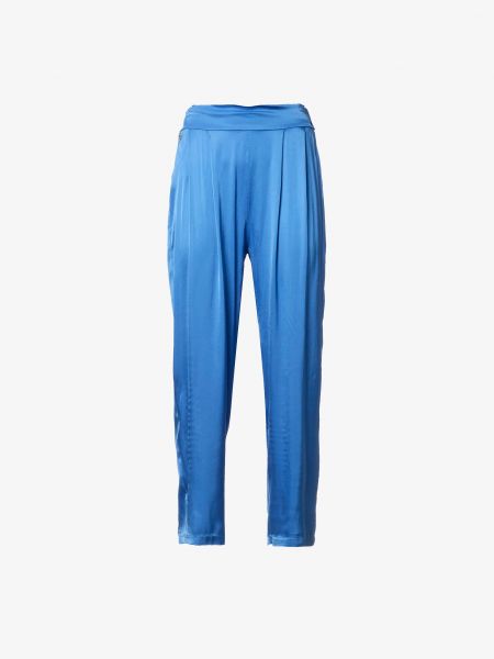 Атласные брюки Manila Grace синие