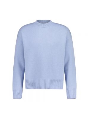 Sweter z wełny merino Ami Paris niebieski