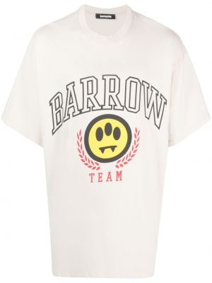 Bombažna majica s potiskom Barrow bela