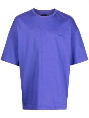 Bombažna majica s potiskom Juun.j vijolična