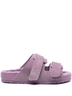 Sandale din piele de căprioară Birkenstock violet