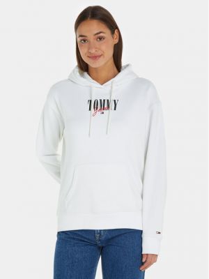 Laza szabású pulóver Tommy Jeans fehér