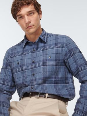Καρό βαμβακερό πουκάμισο Ralph Lauren Purple Label