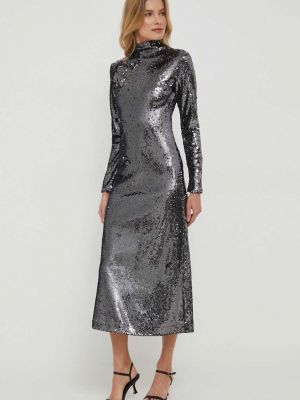 Sukienka długa Sisley srebrna