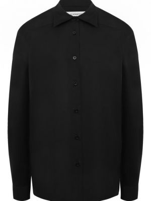 Хлопковая рубашка Laneus черная