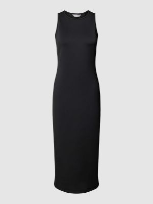 Sukienka midi w jednolitym kolorze Maxmara Leisure czarna