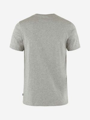 Bavlněné tričko s potiskem Fjällräven šedé