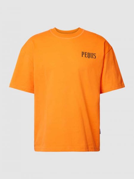 Koszulka z nadrukiem Pequs pomarańczowa