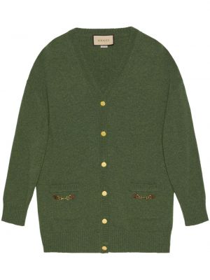 Кашмирен жилетка Gucci зелено