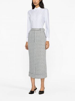 Jupe taille haute Thom Browne gris
