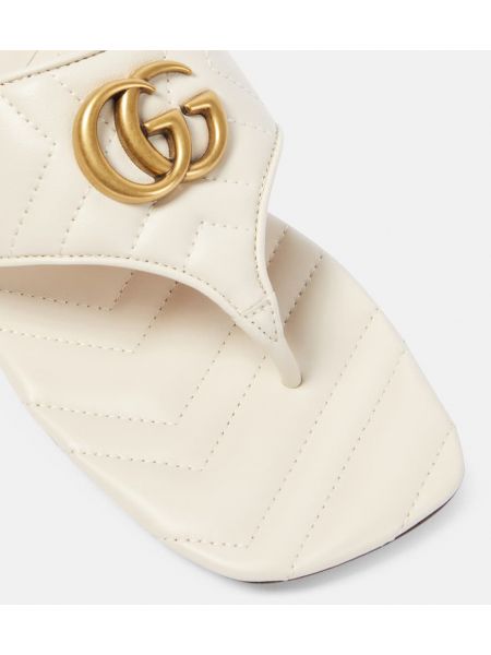 Sandalias de cuero Gucci blanco