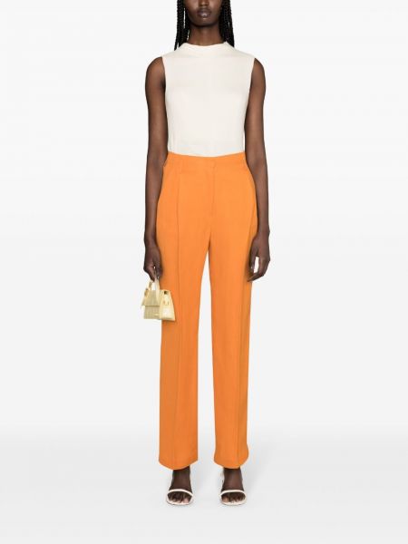Pantalon droit taille haute Antonelli orange
