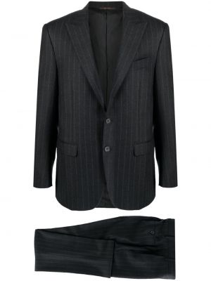 Pruhovaný oblek Canali šedý