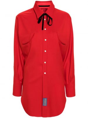 Oboustranná vlněná košile Maison Margiela červená