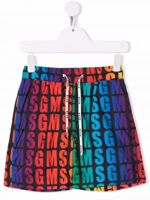 Trykt shorts for jenter Msgm Kids rød