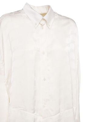 Camicia in tessuto jacquard Balenciaga bianco