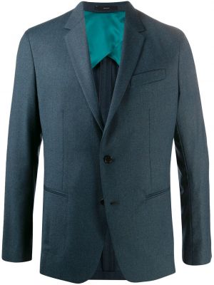 Knappen opp lang blazer Paul Smith blå