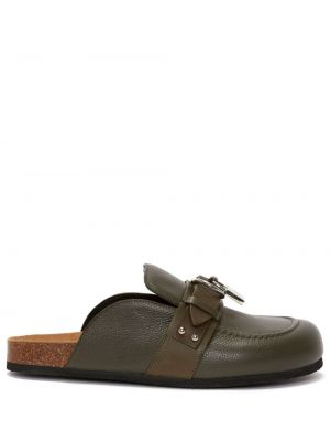 Papuci tip mules din piele Jw Anderson verde