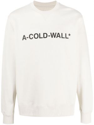 Βαμβακερός φούτερ με σχέδιο A-cold-wall* λευκό